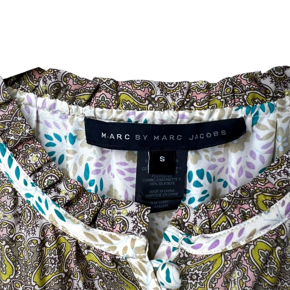 MARC BY MARC JACOBS Silk Paisley Cottagecore Floral Dress Size Small - Picture 9 of 9